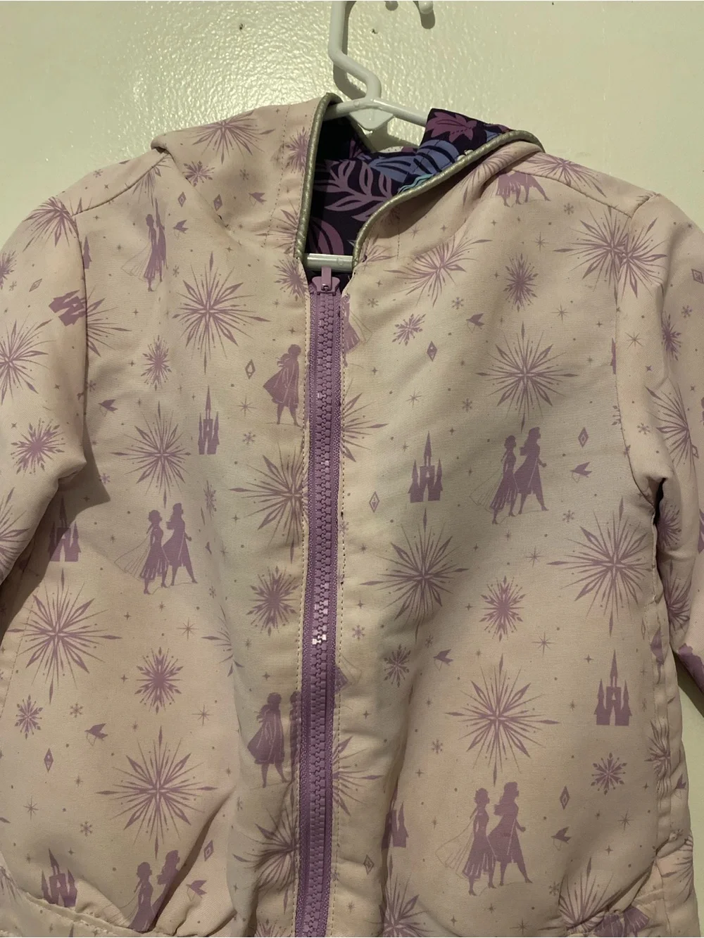 Disney Purple  Jacket with Floral Sleeves